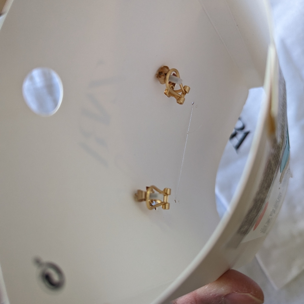 ZARA STATEMENT FLOWER DROP DANGLE EARRINGS GOLD NWT - Picture 3 of 4